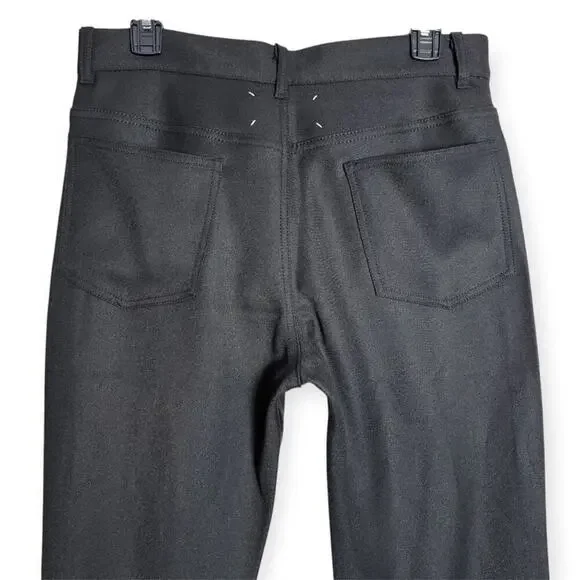 NEW Maison Margiela Black Techno Gabardine Trousers SIZE 30 x 31 Chino Pant NWOT
